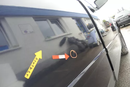 Audi A4 B6 8E nur Türblatt Tür hinten rechts blau LZ5L Kombi+Limo (160438)