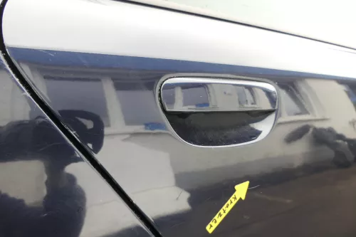 Audi A4 B6 8E nur Türblatt Tür hinten rechts blau LZ5L Kombi+Limo (160438)