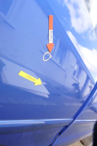 VW Polo 9N 9N3 Tür hinten rechts 4/5-Türer blau LA5M (160516)