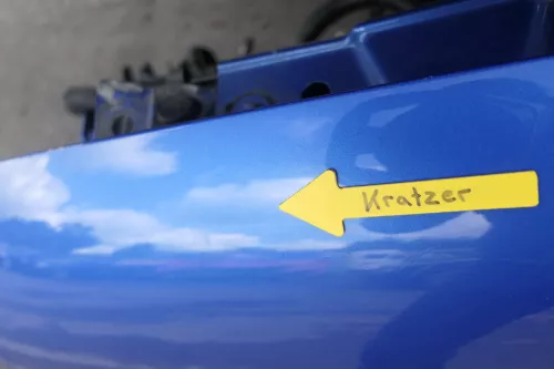 VW Polo 9N Kotflügel vorne links blau LA5M bis ca.Bj.2004 (160520)