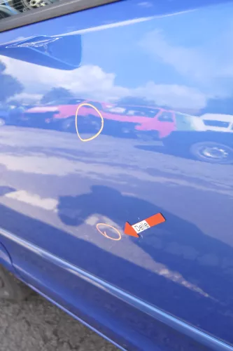 VW Polo 9N 9N3 Tür vorne links Fahrertür 4/5-Türer blau LA5M ohneAnbautei (160521)