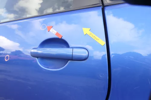 VW Polo 9N 9N3 Tür hinten links 4/5-Türer blau LA5M (160522)