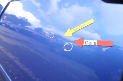 VW Polo 9N 9N3 Tür hinten links 4/5-Türer blau LA5M (160522)