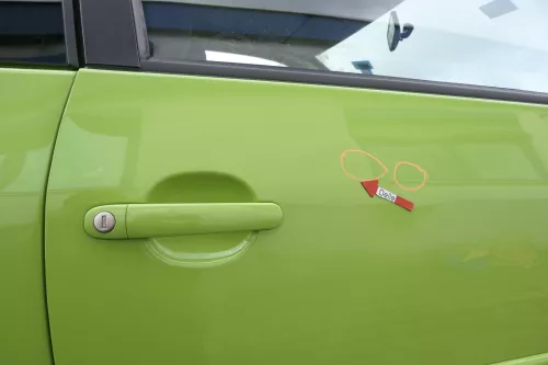 VW Lupo Seat Arosa Tür vorne rechts Beifahrertür grün LR6A (für elektr.Fenst (160629)