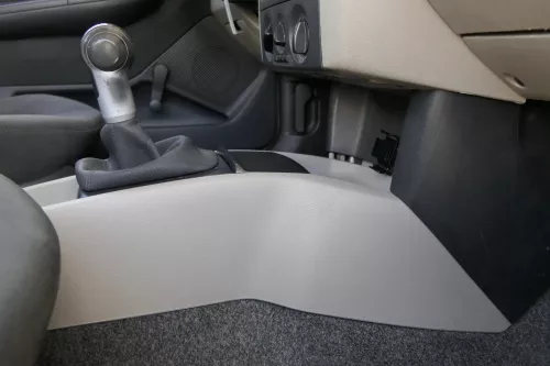 Skoda Fabia 6Y Mittelkonsole Mitteltunnel um Schaltung 6Y0863242  QZY grau