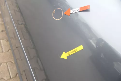 Audi A6 4B C5 Tür Türblatt hinten links grau LX7Z nur Türblatt (160838)