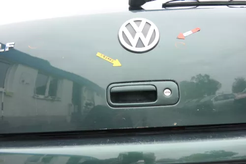 VW Golf 4 Limousine Heckklappe Kofferraumklappe Klappe hinten grün LC6M ohneAn (161060)
