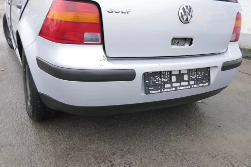 VW Golf 4 Limousine Stoßstange hinten Heckstoßstange Stoßfänger silber LB7Z grau (161082)