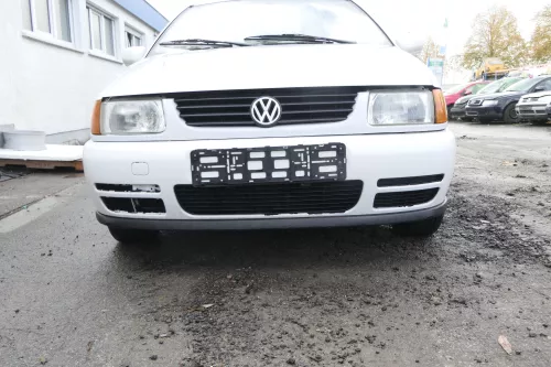 VW Polo 6N Stoßstange vorne breite Styling XXL Frontstoßstange weiß LB9A (161252)