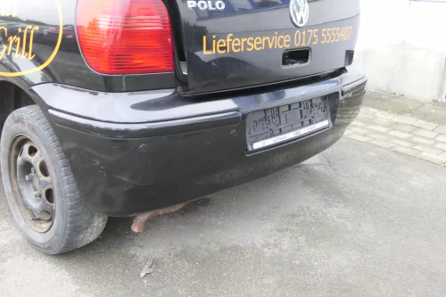 VW Polo 6N2 Stoßstange hinten Heckstoßstange Stoßfänger schwarz LC9Z - PDC (161272)