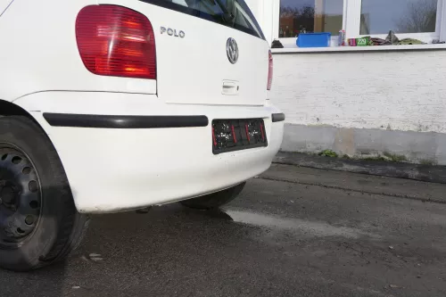 VW Polo 6N2 Stoßstange hinten Heckstoßstange Stoßfänger weiß LB9A (161333)