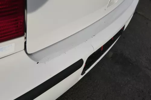 VW Polo 6N2 Stoßstange hinten Heckstoßstange Stoßfänger weiß LB9A (161333)