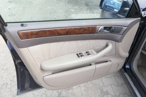 4x A6 4B Türverkleidung Verkleidung Tür vorne hinten links rechts Leder melange (161379)