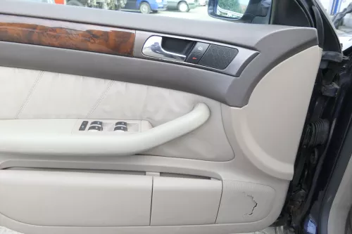 4x A6 4B Türverkleidung Verkleidung Tür vorne hinten links rechts Leder melange (161379)