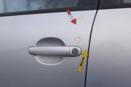 VW Passat 3B 3BG 3B6 Kombi + Limo Tür vorne links Fahrertür grau silber LB7Z ohn (161688)