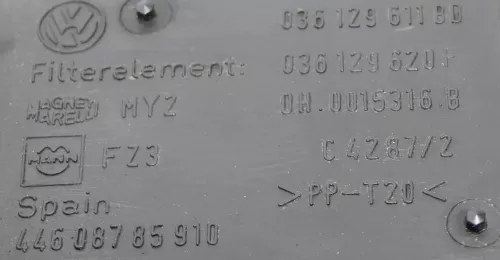 Golf 4 Luftfilterkasten Luftfilter Motorabdeckung 1,4 16V BCA 036129611CB BCA (162052)