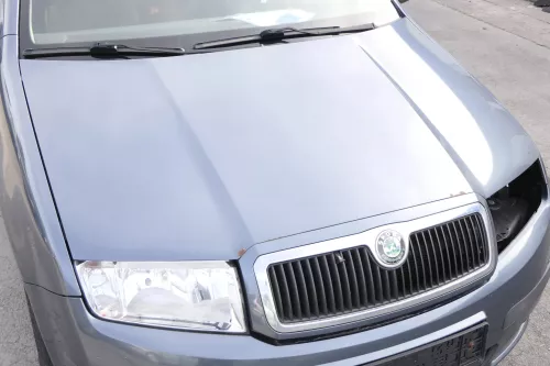 Skoda Fabia 6Y Motorhaube Klappe vorne grau LF7V mit Grill vorn (162150)