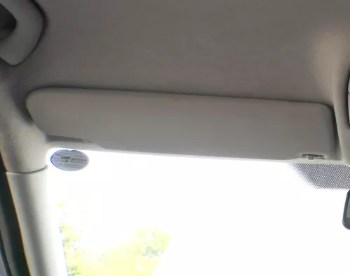 Skoda Fabia Roomster 5J Sonnenblenden Sonnenblende grau links vorne grau Spiegel (162277)