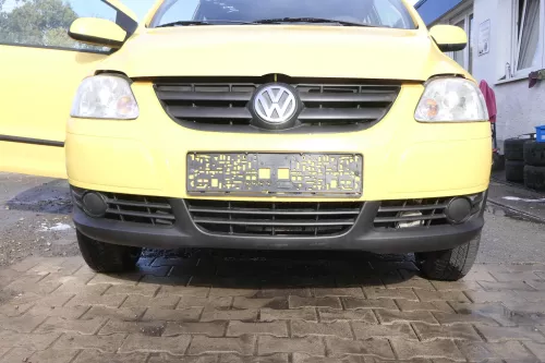 VW Fox 5Z Stoßstange vorne Stoßfänger gelb LY1C mit Grill (162304)