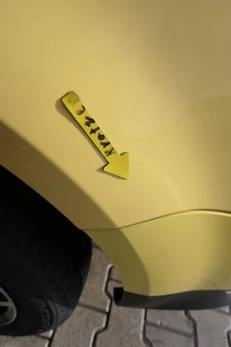 VW Fox 5Z Kotflügel vorne rechts gelb LY1C (162306)