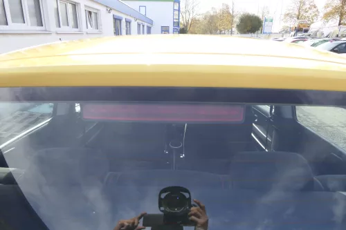 VW Fox 5Z Heckklappe Kofferraumklappe Klappe hinten + Scheibe gelb LY1C (162309)
