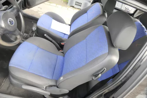 Seat Arosa 6H VW Lupo Sitz vorne links Fahrersitz Höhenverstellung blau schwarz (162359)