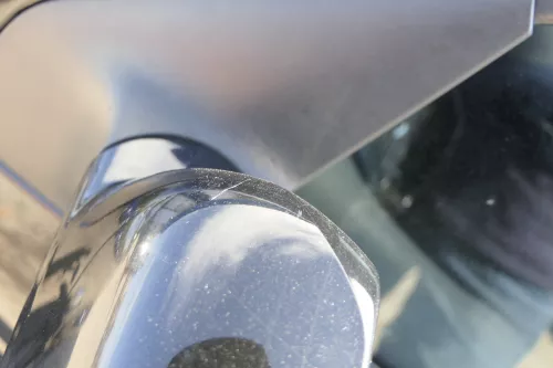 VW Golf 4 Bora manueller Spiegel vorne links Außenspiegel schwarz L041 (162427)