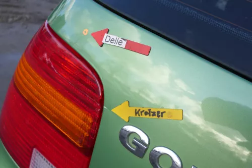 VW Golf 4 Limousine Heckklappe Kofferraumklappe Klappe hinten grün LA6P-ohneAnb (162595)