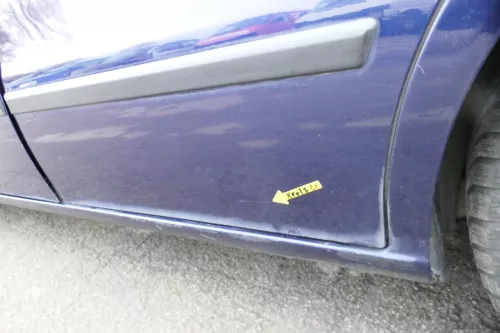 Seat Leon Toledo 1M Tür hinten links Fahrerseite blau LB5N - ohne Anbauteile (163160)