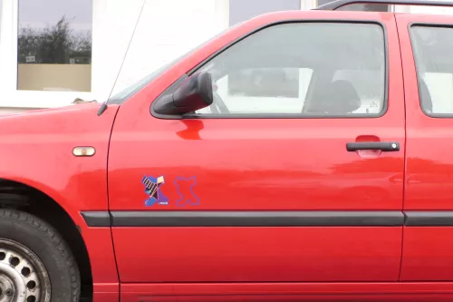 VW Golf 3 Vento 1H Tür vorne links Fahrertür 4/5-Türer Kombi Variant rot LP3G