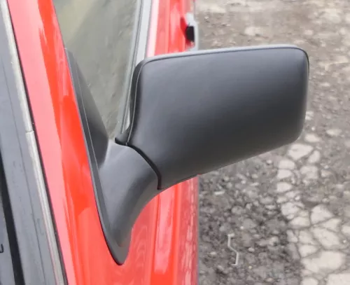 VW Golf 3 Vento manueller Spiegel Außenspiegel links Glas schwarz matt original (163204)