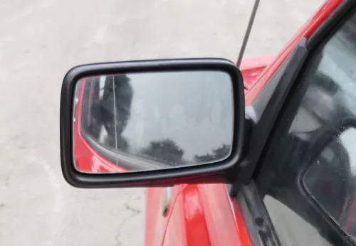 VW Golf 3 Vento manueller Spiegel Außenspiegel links Glas schwarz matt original