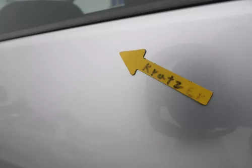 VW Golf Plus 5M Türblatt Tür Blech hinten links grau silber LA7W (163503)