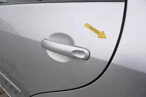 VW Golf Plus 5M Türblatt Tür Blech hinten links grau silber LA7W (163503)