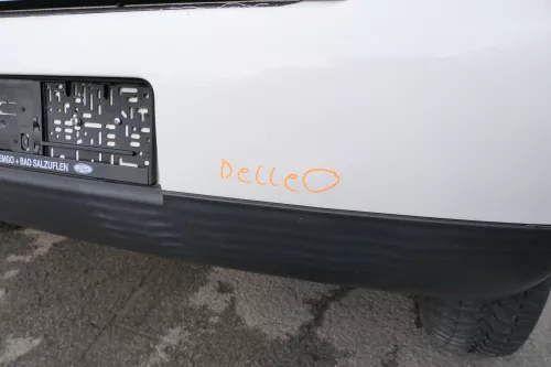 VW Lupo Stoßstange hinten Heckstoßstange Stoßfänger weiß LB9A (163780)