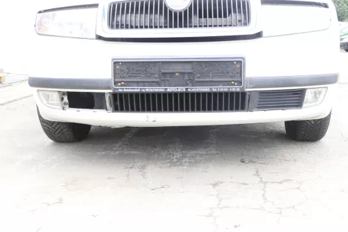 Skoda Fabia 6Y Stoßstange Stoßfänger vorne weiß LF9E 2000-2004 (164154)