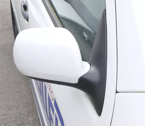 Skoda Fabia 6Y elektrisch Spiegel Außenspiegel rechts mit Glas weiß LF9E