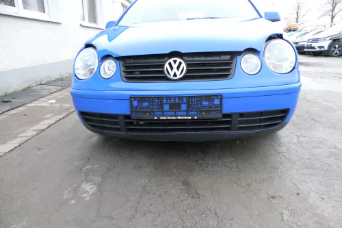 VW Polo 9N Stoßstange Frontstoßstange vorne blau LA5F (164290)