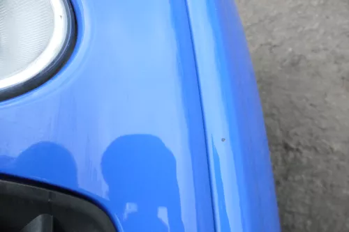 VW Polo 9N Stoßstange Frontstoßstange vorne blau LA5F (164290)