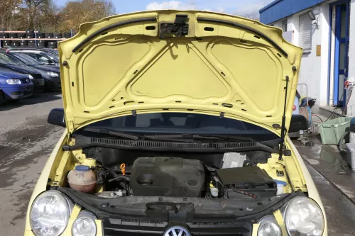 VW Polo 9N Motorhaube Klappe Haube vorne gelb LD1B uni bis ca. Bj. 2004 (164340)