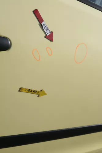 VW Polo 9N 9N3 Tür vorne rechts Beifahrertür 2/3-Türer gelb LD1B ohneAnbautei (164345)