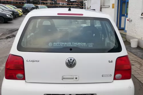 VW Lupo 6X Heckklappe Klappe Kofferraumklappe Scheibe weiß LB9A ohneAnbautei
