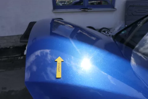 VW Touran 1T oder VW Caddy 2K Motorhaube Klappe blau LA5X Haube (164452)