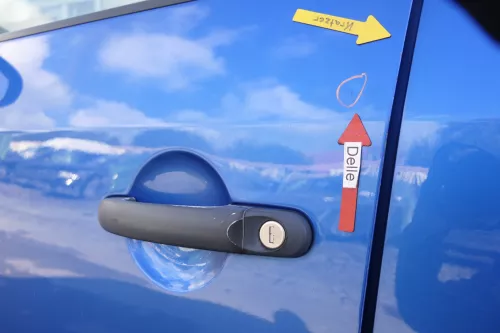 VW Touran 1T 1T3 Tür vorne links Fahrertür blau LA5X OHNE Anbauteile Cross (164455)