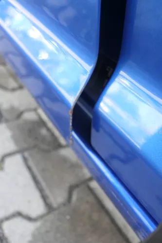 VW Touran 1T 1T3 Tür vorne links Fahrertür blau LA5X OHNE Anbauteile Cross (164455)