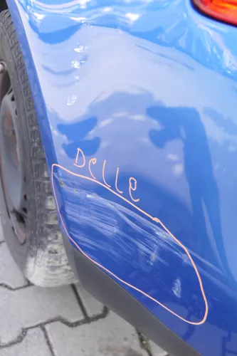 VW Touran 1T Stoßstange hinten Heckstoßstange Stoßfänger blau LA5X (164458)