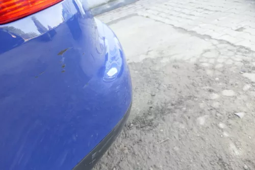 VW Touran 1T Stoßstange hinten Heckstoßstange Stoßfänger blau LL5M (164481)