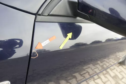 Audi A4 B6 8E nur Türblatt Tür vorne links Fahrertür blau lila LY5K Kombi+Limo (164734)