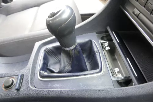 Audi A4 B6 8E Schaltknauf Schaltsack Schaltknüppel 5-Gang Leder original blau ma