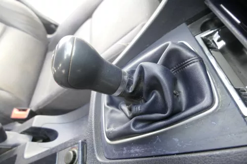 Audi A4 B6 8E Schaltknauf Schaltsack Schaltknüppel 5-Gang Leder original blau ma (164749)